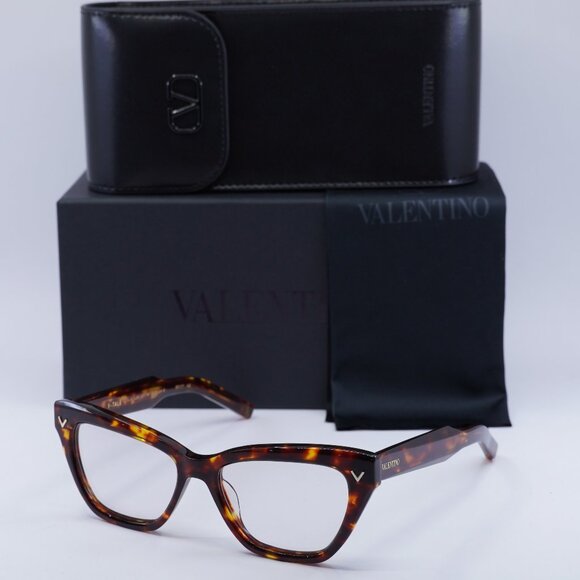 Valentino V-TALE VLX-140B Cat Eye Eyeglasses - Havana 53mm - Picture 1 of 9